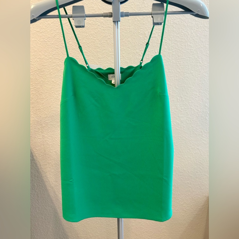 J. Crew Green Sleeveless Backless Camisole